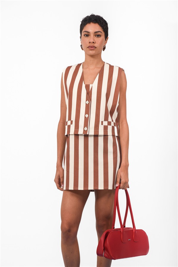 ARPYES MAUI VEST BROWN